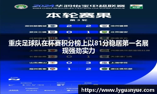 重庆足球队在杯赛积分榜上以81分稳居第一名展现强劲实力